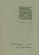 Cover of Ambasciatori veneti in Inghilterra