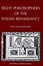 Cover of "Eight Philosophers of the Italian Renaissance"
