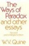 Cover of 'The Ways of Paradox and Other Essays, Revised Edition'