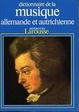 Cover of Dictionnaire de la musique allemande et autrichienne