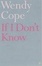 Cover of "If I Don't Know"