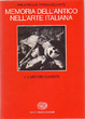 Cover of Memoria dell'antico nell'arte italiana
