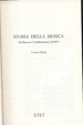 Cover of Storia della musica
