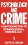 Cover of Psychology and Crime