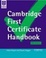Cover of Cambridge First Certificate Handbook Self-study pack