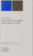 Cover of Storia del teatro inglese dalle origini al 1660