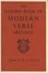 Cover of The Oxford book of Modern Verse 1892 - 1935