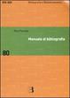 Cover of Manuale di bibliografia