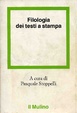 Cover of filologia dei testi a stampa