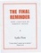 Cover of "The Final Reminder"