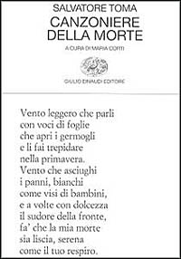 Risultati immagini per SALVATORE TOMA CANZONIERE DELLA MORTE- POESIE