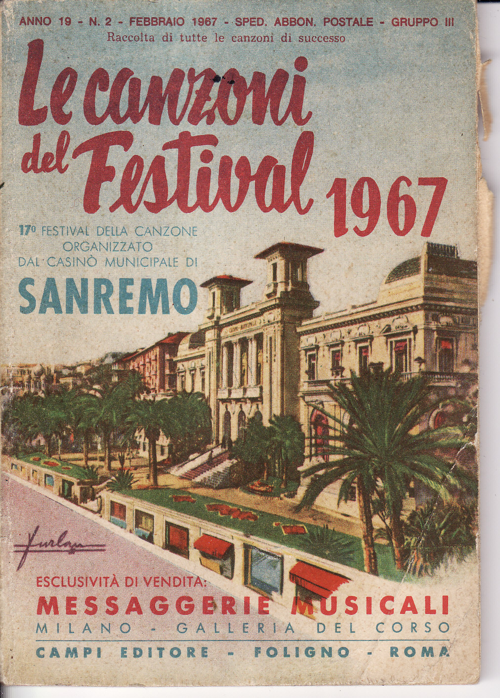 Le Canzoni Del Festival 1967 Festival Della Canzone Italiana 17 1967 Sanremo Anobii